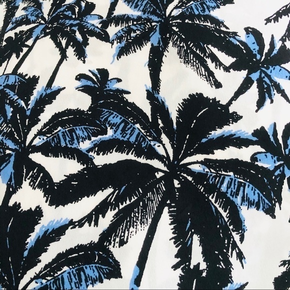 Dainty Hooligan Dress M NWT Maxi Blue Palm Tree Vacation Tropical Trip Island - Picture 9 of 12